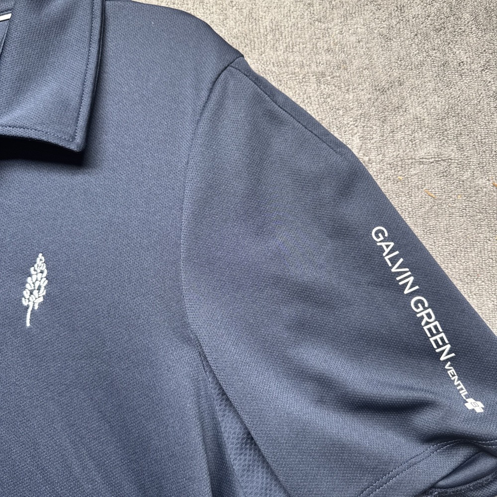 Galvin Green Golf Polo Shirt Men's Large Navy Blue Performance Athletic Fit